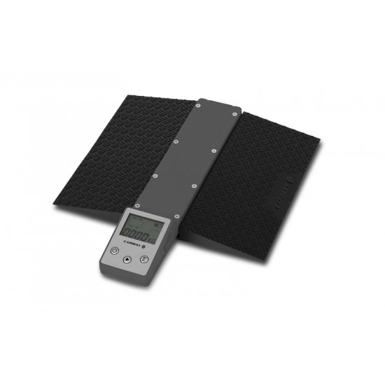 Drive-up ramp for digital caravan/motorhome scale