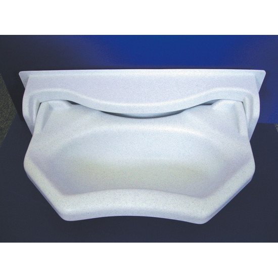 white folding washbasin
