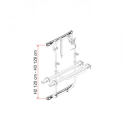 Mounting profile kit bars DJ Transit from 2014 onwards - Silver