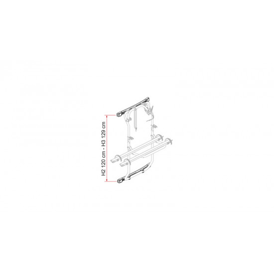 Mounting profile kit bars DJ Transit from 2014 onwards - Silver