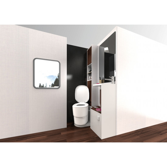 Clesana C1 – waterless toilet with L-adapter