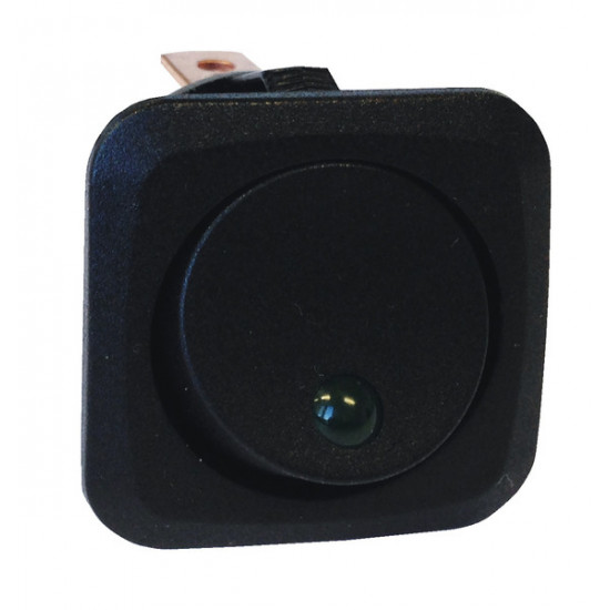 Flush-mount switch - 12 V - 25 A - Black