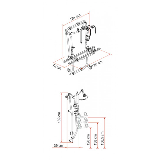 Carry Bike Frame bicycle carrier for Mercedes Sprinter from model year 2018 onwards