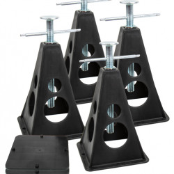 Carbest leveling jack/support set, plastic, 8-piece