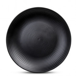 Lund melamine dinnerware set - 16-piece - Black