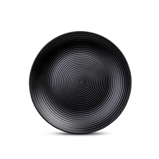 Lund melamine dinnerware set - 16-piece - Black