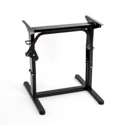 Lifting table frame with folding mechanism - height adjustable