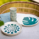 Set of 4 large plates - MONSTERA LEAF