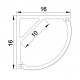 Aluminum profile for LED strips - corner profile - length 1.5 m