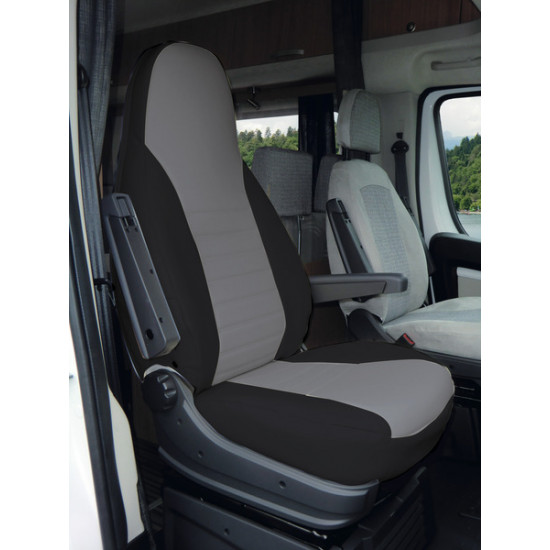 Integrated seat cover for Volkswagen Transporter 6.1 California - Grey / Beige