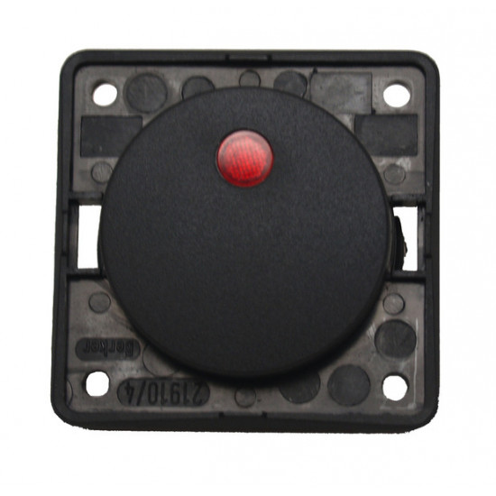 Rocker switch 12 V - Anthracite - With red LED indicator