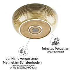 Porcelain Magnetic Food Bowl - Ivory