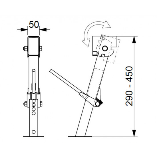 Vehicle support - set of 2 - 29-45 cm