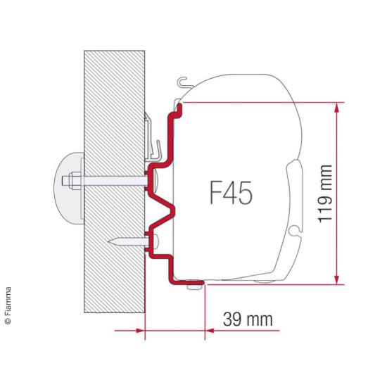 Adapter Fiamma Rapidp Gray 9dF-9M-10 450cm