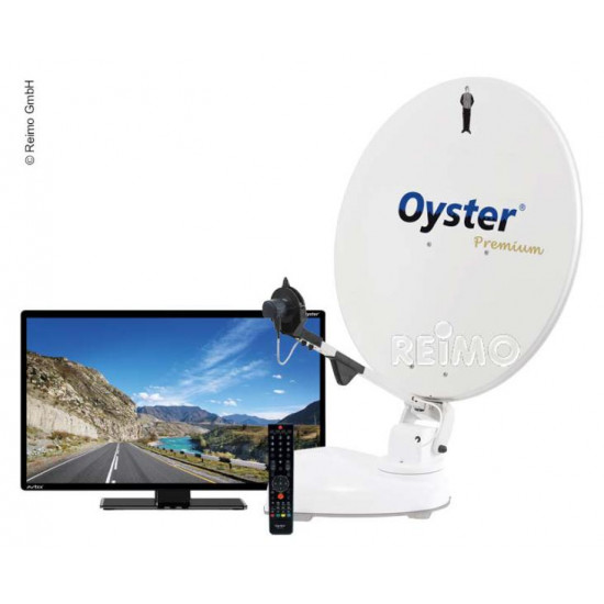 Oyster® 85 TWIN SKEW Premium Satellite System incl. 24" Oyster® TV