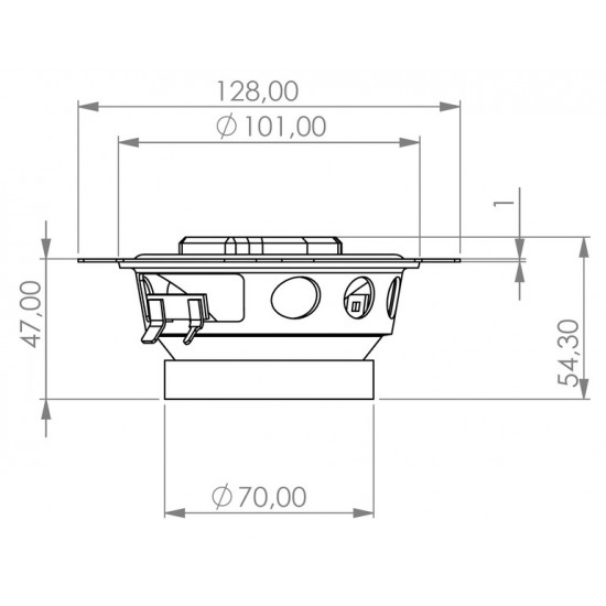 Jehnert 2-way coaxial system, 100 mm woofer/midrange driver