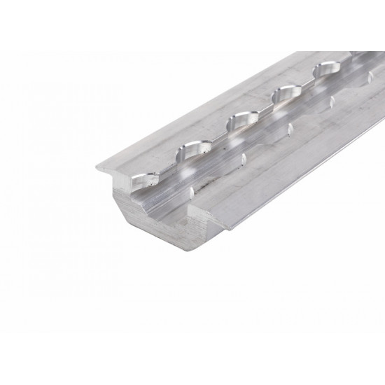 Retractable lashing rail for load securing, for corner mounting - Silver