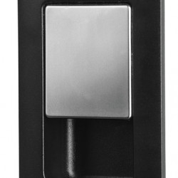 Snap lock 36 x 59 mm for door thicknesses 12 - 18 mm - Matte Black / Chrome