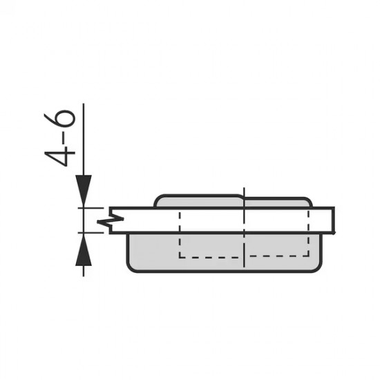 Tiomos Mini 95 Click glass door hinge