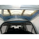 Trapezoidal rear tent for mini campers