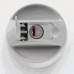 Tank lock with white locking cap, without cylinder and key