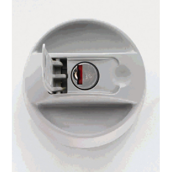 Tank lock with white locking cap, without cylinder and key