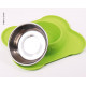 Frida stainless steel dog bowl with silicone base
