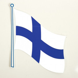 Finland flag stickers, 2-pack, 145 x 125 mm