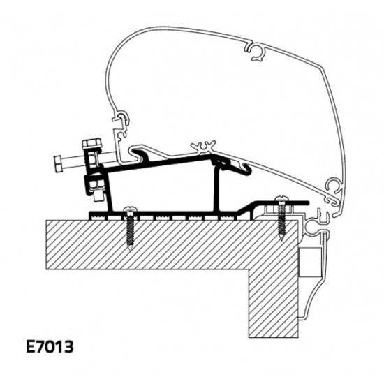 Thule roof mounting adapter for Hobby