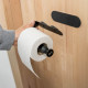 Magnetic toilet paper holder SILWY including metal pad - Black