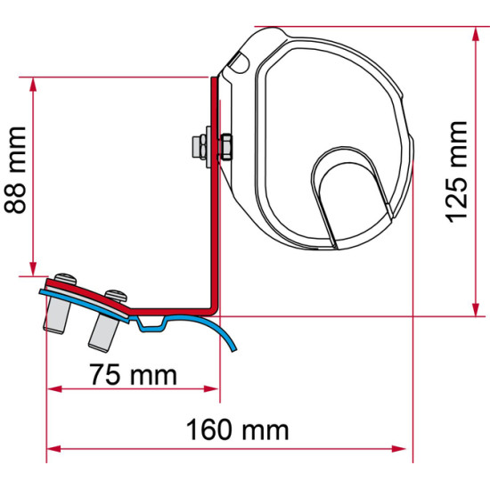 Fiamma Adapter for F35 Vito SD up to 2004