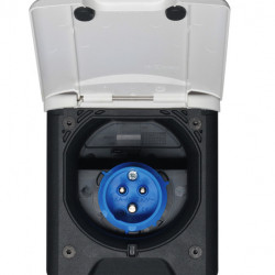 CEE socket with magnetic closure - White