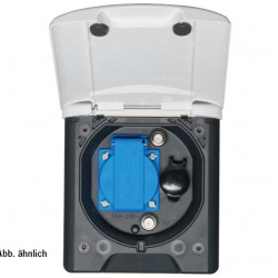 12V universal awning socket with magnetic closure