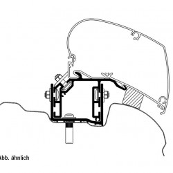 Adapter for Omnistor roof awnings 6200/6300 - VW Crafter from 2017 EU