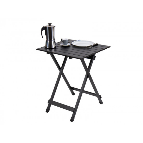 Single Black Aluminum Folding Table