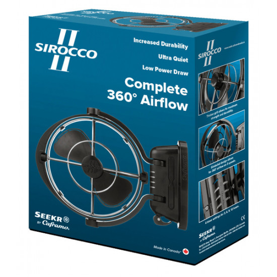 Fan Sirocco II 12 / 24 V - Black