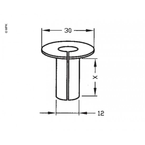 Floor feedthrough 8/12mm