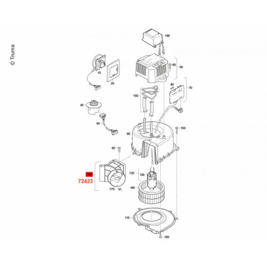 Complete warm air distributor.