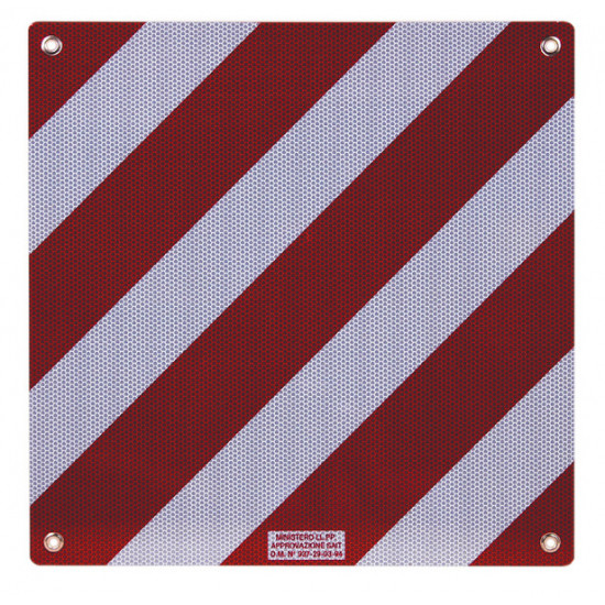 Aluminum warning sign in Italy: mandatory