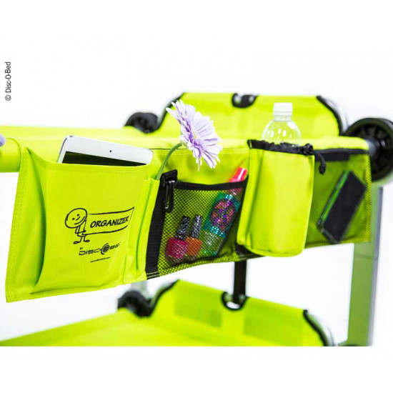 Side pocket for Disc-o-Bed Kids beds, lime green color