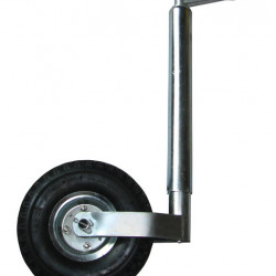 Support wheel with pneumatic tire for caravan drawbar - 260 x 85 mm