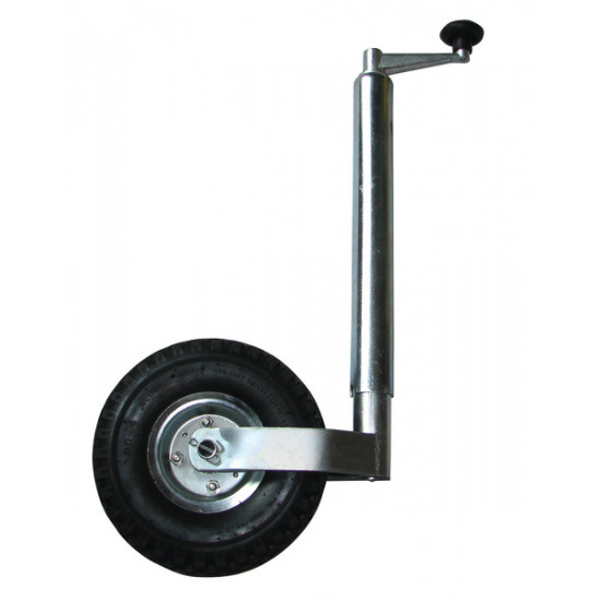 Support wheel with pneumatic tire for caravan drawbar - 260 x 85 mm