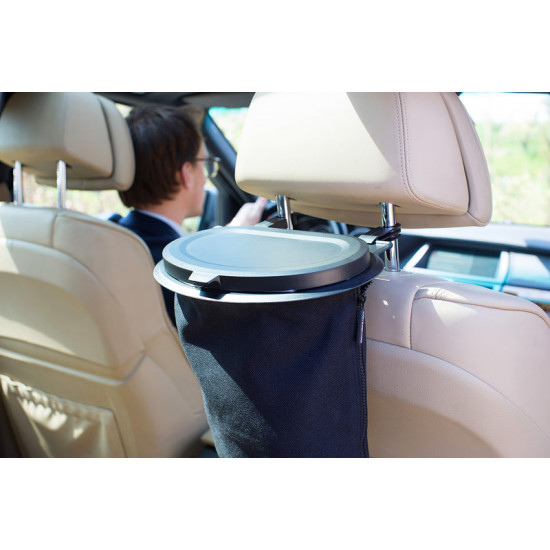 Flextrash waste bin, 3L, black, biodegradable material