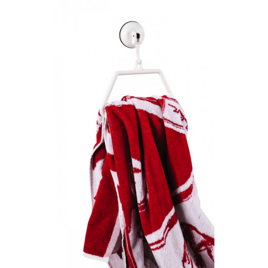 Towel holder with suction cup, white, up to 2kg