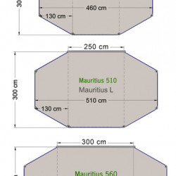 RE-TENT Sunshade Mauritius - Various Sizes