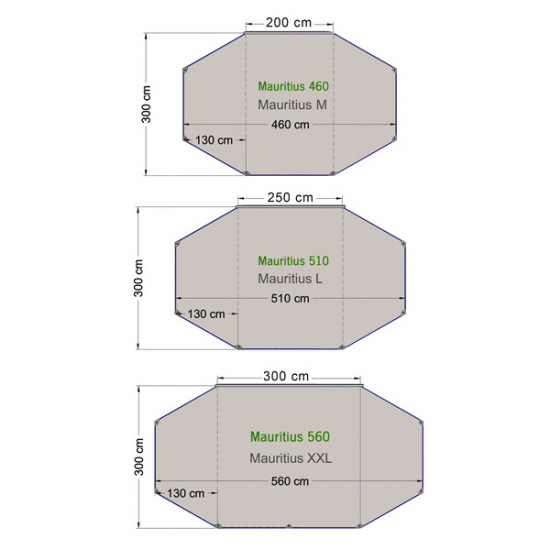 RE-TENT Sunshade Mauritius - Various Sizes