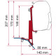Fiamma adapter for F45, F43van and F35PRO - For Ford Custom - Left-hand drive, Length : 12 cm, colour: black