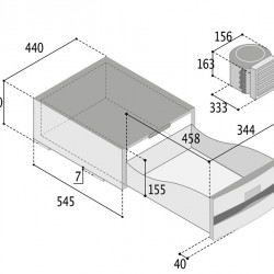 Refrigerator drawer D30A - 30 l - White