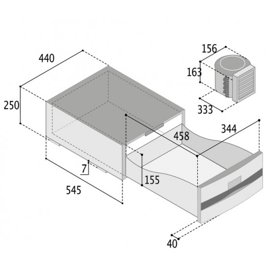 Refrigerator drawer D30A - 30 l - White