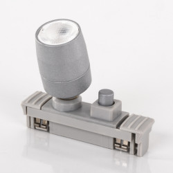 Additional spotlight with switch for track lighting system 832795 / 832796 - silver lacquered